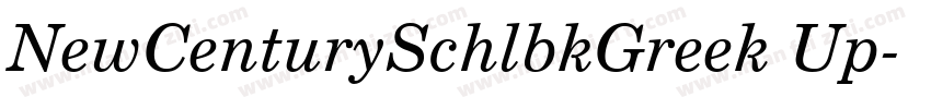NewCenturySchlbkGreek Up字体转换